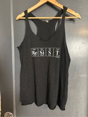 Next Level Apparel Black Graphic Tank Top - "Resist"